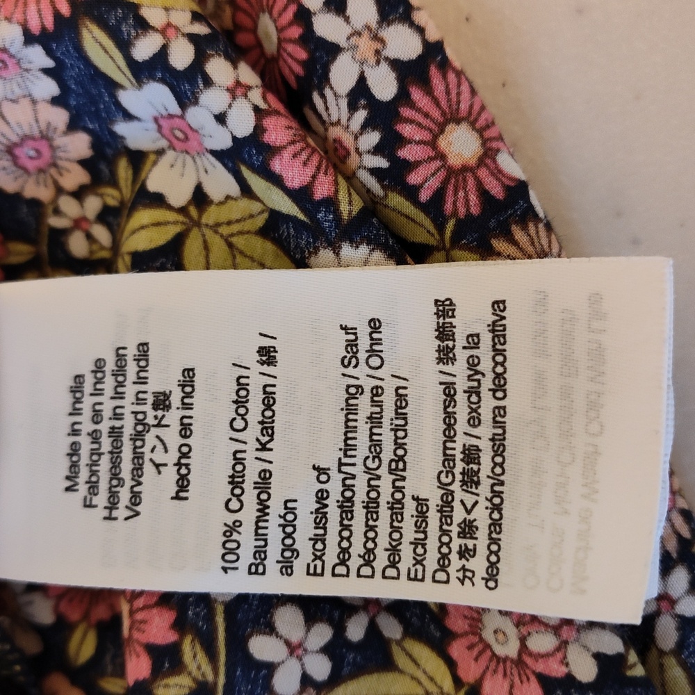 J Crew smocked puff-sleeve cotton poplin top in meadow floral size medium - Picture 6 of 7